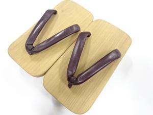 鼻緒本皮　男物桐下駄(23.5センチ)